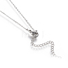 Brass Micro Pave Cubic Zirconia Pendant Necklaces NJEW-I230-18-5