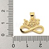 Rack Plating Brass Micro Pave Clear Cubic Zirconia Pendants KK-B091-49G-01-3