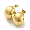 Ion Plating(IP) 304 Stainless Steel Round Stud Earrings EJEW-E288-05G-1
