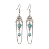 Gemstone Dangle Earrings EJEW-TA00207-3