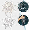 2Pcs 2 Colors Brass Rhinestone Tassel Chain Headbands for Women OHAR-HS0001-06-4