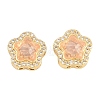 Brass Clear Cubic Zirconia Beads KK-B186-01G-01-1