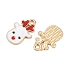 Christmas Alloy Enamel Pendants FIND-I067-02KCG-02B-2