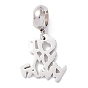 304 Stainless Steel European Dangle Charms STAS-I192-06P-1