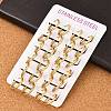 PVD Vacuum Plating 202 Stainless Steel Huggie Oval Hoop Earrings EJEW-H003-07G-06-1