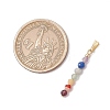 Chakra Natural Lapis Lazuli & Aquamarine & Green Aventurinee & Amethyst & Red Agate & Yellow Opal & Garnet Faceted Round Beaded Pendants PALLOY-JF03559-02-2