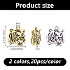 40Pcs 2 Styles Tibetan Style Alloy Pendants FIND-DC0008-53-2