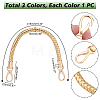 SUPERFINDINGS 3Pcs 3 Colors PU Leather Bag Strap FIND-FH0003-69-2