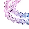 Gradient Color Baking Paint Glass Bead Strands LS-DGLA-A039-T4mm-A06-2