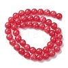 Natural White Jade Imitation Rhodonite Beads Strands G-I299-F15-8mm-5