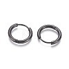 304 Stainless Steel Huggie Hoop Earrings LS-EJEW-F111B-17mm-B-2