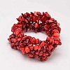 Natural Mixed Material Beaded Multi-strand Bracelets BJEW-L590-05-2