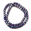 Electroplate Transparent Column Glass Beads Strands EGLA-A043-02-AB07-2