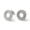 304 Stainless Stud Earring Findings STAS-M314-01F-P-1