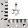 Brass Micro Pave Cubic Zirconia Pendants KK-P299-14P-3