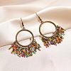 Alloy & Glass Chandelier Earrings for Women WG7E42B-01-3