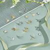 80Pcs 304 Stainless Steel Stud Earring Findings STAS-ME0001-32-5