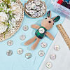 50Pcs 2-Hole Shell Buttons BUTT-PH0001-87-4