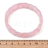 Natural Rose Quartz Beaded Stretch Bracelets for Unisex G-K303-02L-5