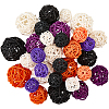 32Pcs 12 Styles Wicker Rattan Balls AJEW-SC0004-27-1