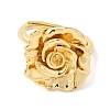 Rack Plating Flower Brass Adjustable Rings RJEW-S413-03G-1