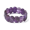 Natural Amethyst Beads Stretch Bracelets for Women Men BJEW-I323-02D-4
