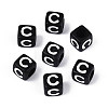 Initial Acrylic Horizontal Hole Beads OACR-ZX006-35C-1