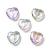 UV Plating Rainbow Iridescent Acrylic Beads PACR-H001-10-1