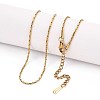 1.2MM 304 Stainless Steel Boston Link Chain Necklaces NJEW-N058-08G-1