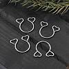 304 Stainless Steel Heart Clip on Nose Rings AJEW-A062-01B-P-1