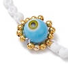 Handmade Lampwork Evil Eye & Glass Seed Beads Braided Bead Bracelets BJEW-MZ00090-01-3