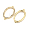 Brass Micro Pave Clear Cubic Zirconia Connector Charms KK-S386-11G-2