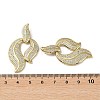 Rack Plating Brass Micro Pave Clear Cubic Zirconia Pendants KK-M268-02G-3