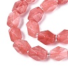 Cherry Quartz Glass Beads Strands G-Q608-11J-4