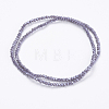 Electroplate Glass Beads Strands GLAA-F078-PL08-2