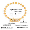 304 Stainless Steel Flat Sequin Chain Bracelets with Crystal Rhinestone with Moo Sun Star OT Clasps PL6562-6