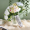 Brass & Polyester & Rhinestone Flower Bouquet Ribbon DIY-FG0010-31-4