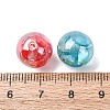 Transparent Resin & Natural Shell Beads RESI-B039-09-3