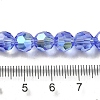 Electroplate Transparent Glass Beads Strands EGLA-A035-T8mm-L14-4