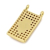 Religion Brass Micro Pave Clear Cubic Zirconia Pendants KK-L268-026G-03-3