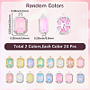 48Pcs 2 Colors UV Plating Alloy with Mixed Color Glass Rhinestone Pendants FIND-SC0023-45-2