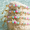 Bohemian Dyed Natural Shell Heishi Beaded Bracelet Sets MF5991-1-3
