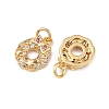 Christmas Brass Micro Pave Cubic Zirconia Charms LS-KK-L255-18G-03-2