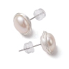 Natural Pearl Ear Studs EJEW-P286-32P-2