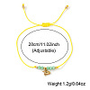 Brass Fish Charm Braided Bracelets BX9952-4