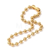 PVD Vacuum Plating 304 Stainless Steel Ball Chain Necklace & Bracelet Set STAS-D181-01G-02B-2