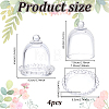 Glass Cake Tray with Dome AJEW-WH0481-557-2