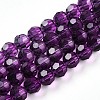 Baking Paint Transparent Glass Beads Strands LS-DGLA-A035-T6mm-A09-1