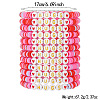 12Pcs Valentine's Day Polymer Clay & Acrylic Beaded Stretch Bracelets Set for Women FS-WG6B295-03-3