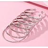 7Pcs Alloy Cuff Bangle Set for Women WG45AE5-08-1